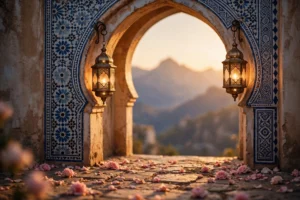 ضوابط الخطوبة في الإسلام — قوس زليج مغربي مزخرف